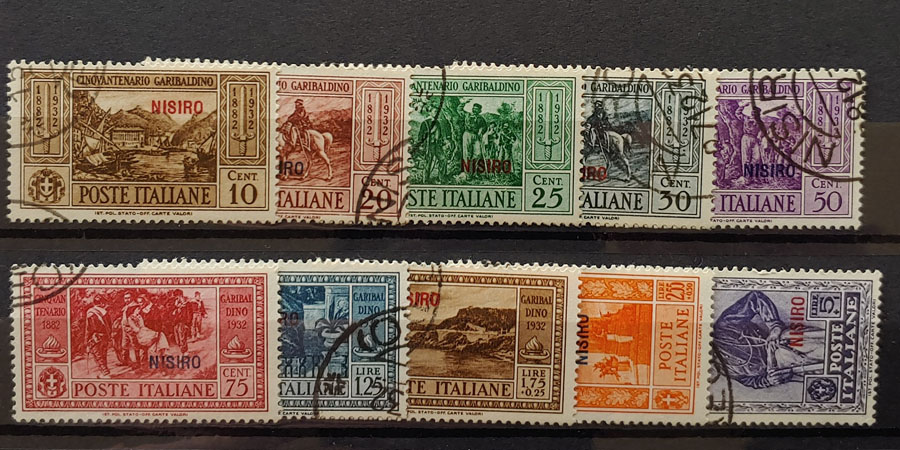 Italy/Aegean Islands/Nisiro #17-26 Used 1932 Set US$350 (10)