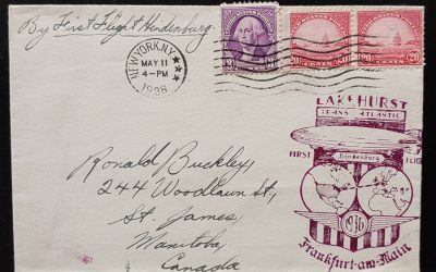 U.S.A. 11 May 1936 43c Hindenburg Zeppelin Flight Cover to Frankfurt