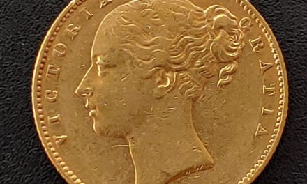 G.B. VF+ 1864 Queen Victoria Shield Type Die 48 Gold Sovereign