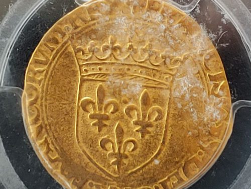 France PCGS 1515-1547 Francis I Gold Ecu d’Or, tooling marks