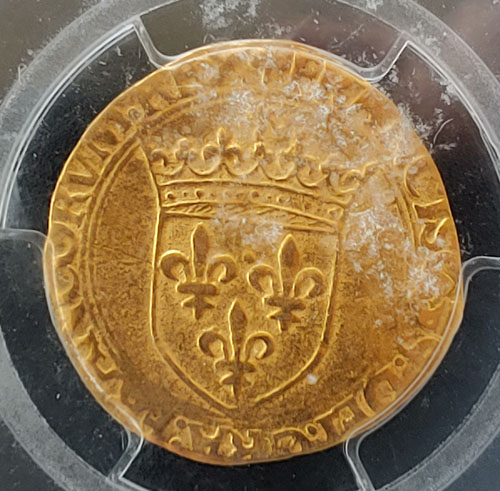 France PCGS 1515-1547 Francis I Gold Ecu d'Or, tooling marks