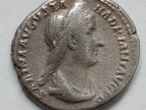Sabina 83/137AD 2.5gm Silver Denarius w/ Vesta etc