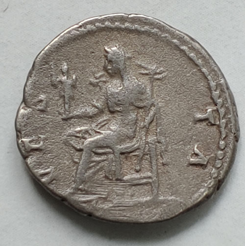 Sabina 83/137AD 2.5gm Silver Denarius w/ Vesta etc