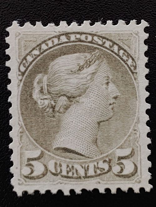 Canada #38 VF Mint/Unused 5c Small Queen, some gum $1000