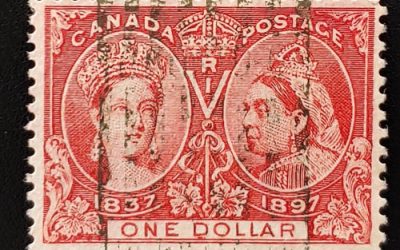 Canada #61F VF Used 1897 $1 Jubilee Engraved Forgery