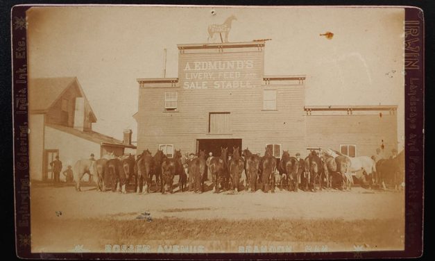 Rosser Avenue Brandon, Manitoba 8×5″ Irwin Photo of Livery, sml flaws