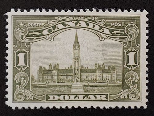 Canada #159iii F/VF Mint 1929 $1 Bronze Green Shade $412+
