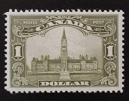 Canada #159iii F/VF Mint 1929 $1 Bronze Green Shade $412+
