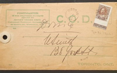 Canada #108LW 19 May 1923 3c Lathework C.O.D. Cover ex Steinhart