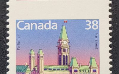 Canada #1165 Never Hinged 1988 38c Parliament Misperf, ex Penko