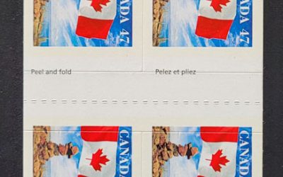 Canada #1700a Never Hinged 2000 47c Flag Vertically Miscut Booklet