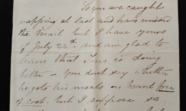 Headquarters C.P.R. B.C. Aug 19, 1881 Marcus Smith letter to his wife