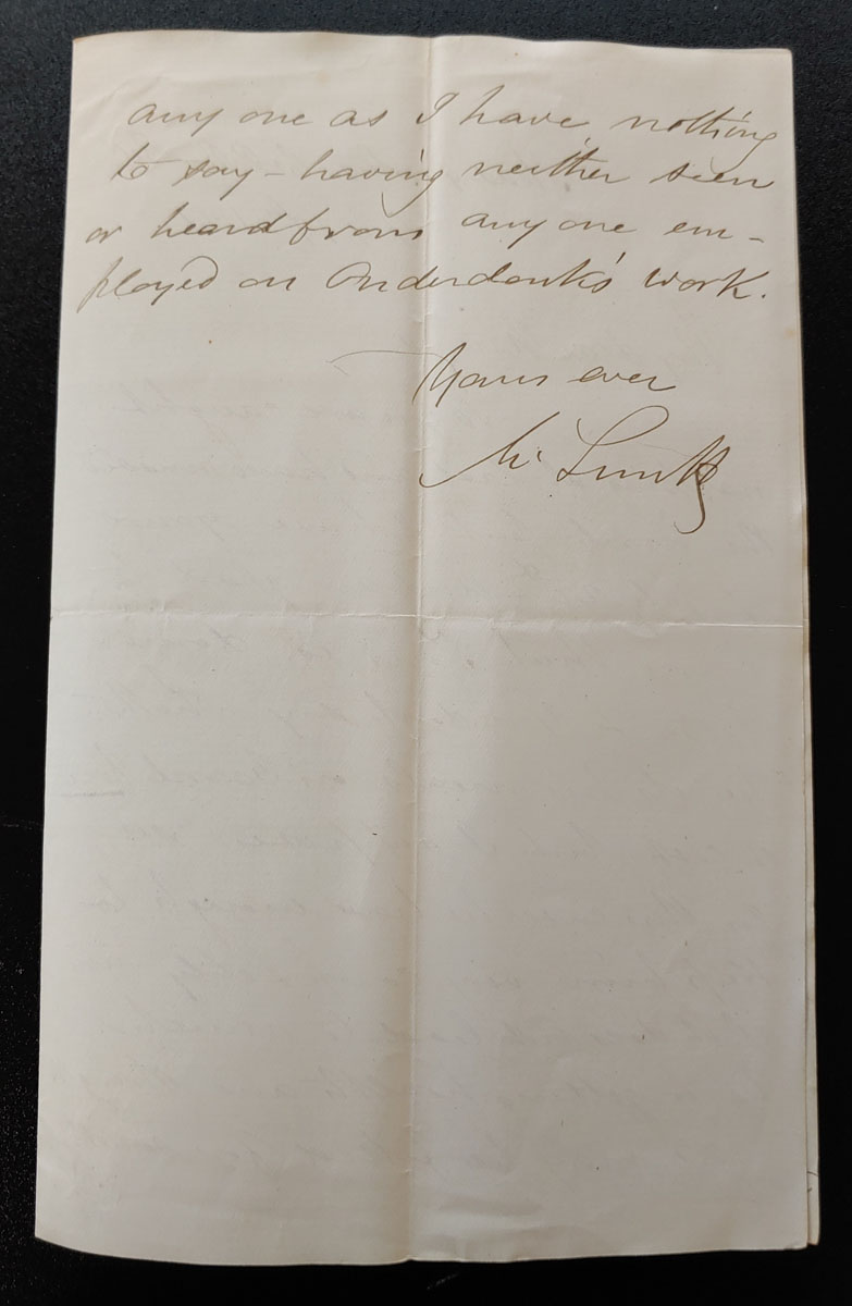 Headquarters C.P.R. B.C. Aug 19, 1881 Marcus Smith letter to his wife