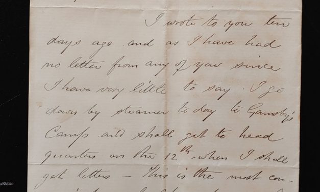Camp on Fraser 8 Aug 1881 3pg Marcus Smith letter to his wife