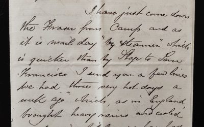 New Westminster B.C. 29 Jul 1881 Marcus Smith letter to his wife