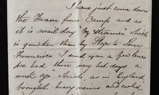 New Westminster B.C. 29 Jul 1881 Marcus Smith letter to his wife