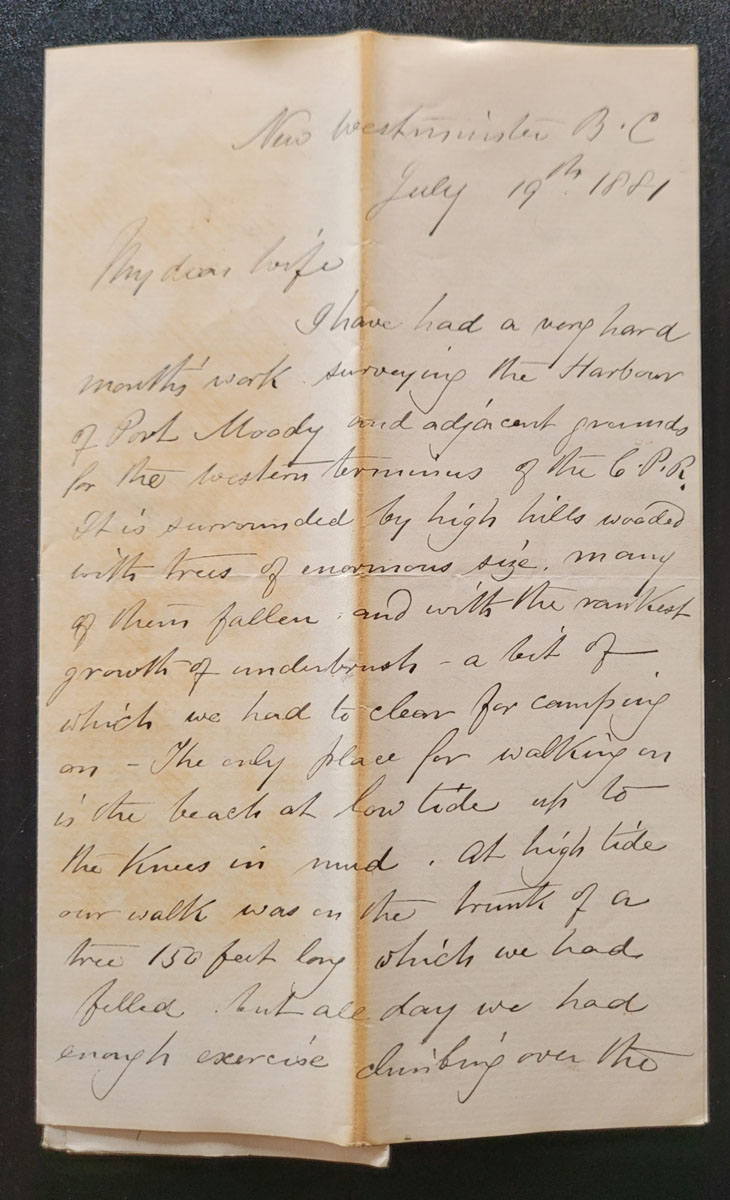 New Westminster, B.C. 19 Jul 1881 6-pg Marcus Smith Letter home