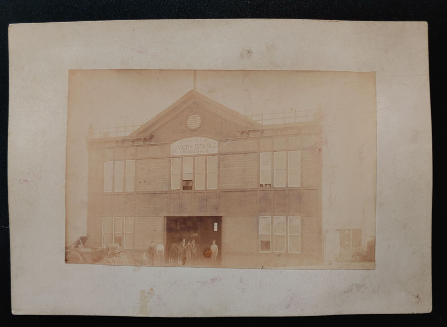 Palace Livery Stable 7.5x4.5" Pender Street Photo ex Wilkinson