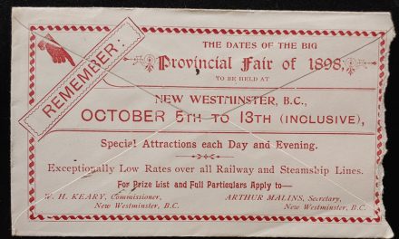New Westminster, B.C. 4 Aug 1898 1c Provincial Fair Advertising Cover