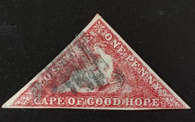 Cape of Good Hope #3 Used 1857 1d Deep Rose Triangle
