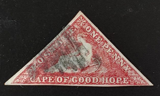 Cape of Good Hope #3 Used 1857 1d Deep Rose Triangle
