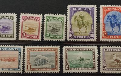 Greenland #10-18 F/VF Never Hinged 1945 Set (9)