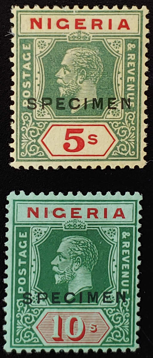 Nigeria #28S-29S Mint 1921/23 George V Specimen duo