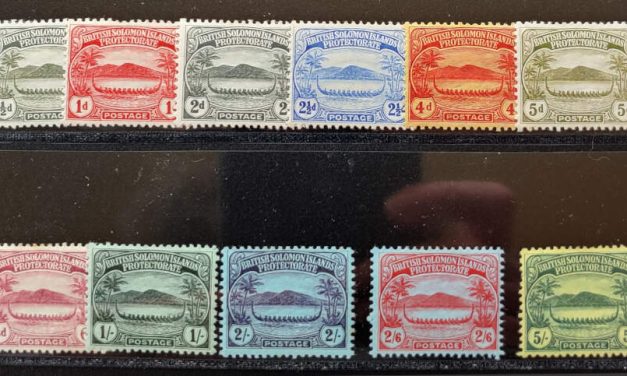 Solomon Islands #8-18 F/VF Mint 1908/11 War Canoe Set (11)