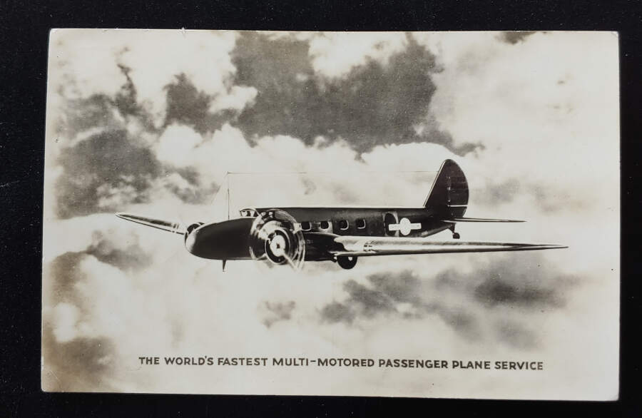 United Air Lines Unused World's Fastest Passenger Plane Postcard