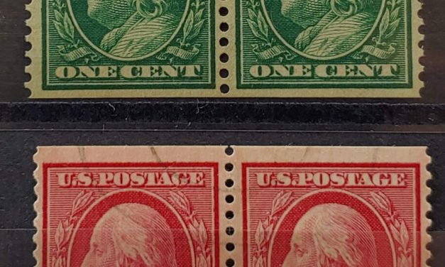 U.S.A. #352-353 F/VF Used 1909 1c and 2c Coil Pair duo (4)