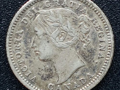 Canada XF+ 1896 Queen Victoria Silver 10 Cents