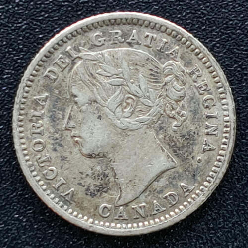 Canada XF+ 1896 Queen Victoria Silver 10 Cents $150+