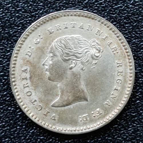 G.B. Unc 1848 Queen Victoria Maundy Silver 2 Pence US$60+