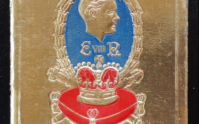 Edward VII 2.25×3″ embossed 1937 Coronation Calendar w/ gold cover