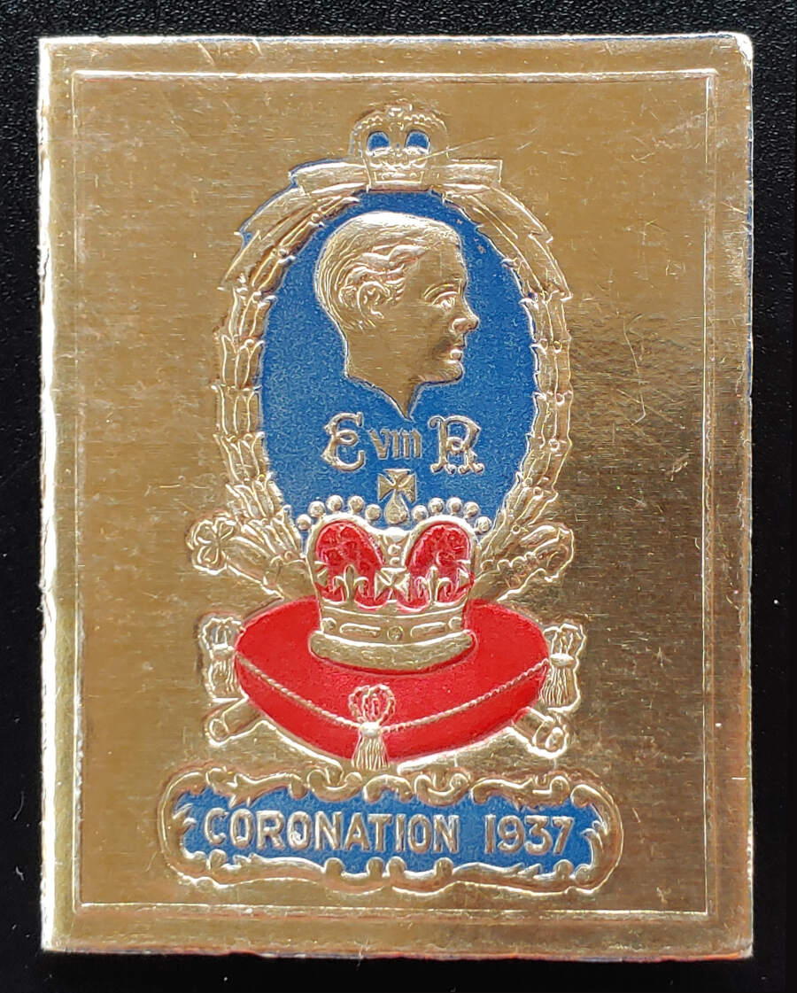 Edward VII 2.25x3" embossed 1937 Coronation Calendar w/ gold cover