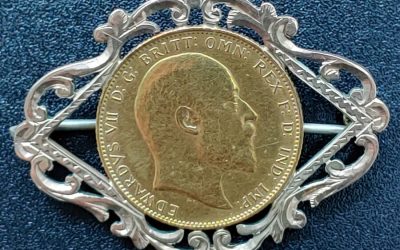 G.B. 1904 Edward VII Gold Sovereign Brooch