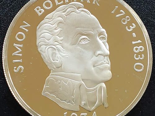 Panama Proof 1974 Bolivar Silver 20 Balboas 3.8291oz ASW