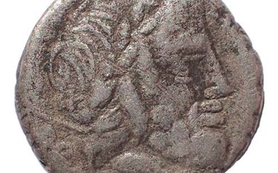 L. Rubrius Dossenus 87 BC 17mm 3.7gm Silver Denarius