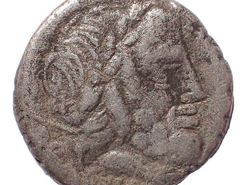 L. Rubrius Dossenus 87 BC 17mm 3.7gm Silver Denarius