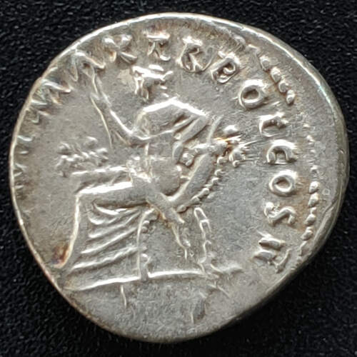Trajan 98-117 AD 3.14gm Silver Denarius w/ Abundantia