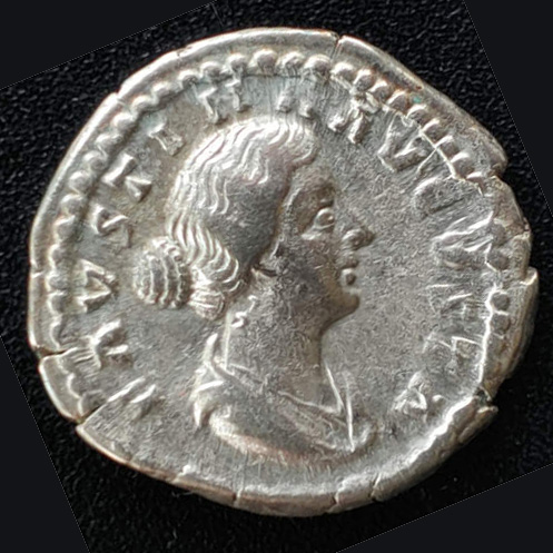 Faustina Jr 175/176 AD as Faustina Augusta 3.52gm Silver Denarius w/ Venus