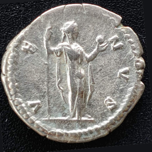 Faustina Jr 175/176 AD as Faustina Augusta 3.52gm Silver Denarius w/ Venus