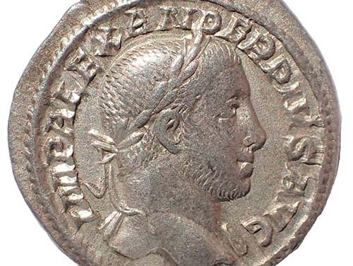 Severus Alexander 222-235 AD 20mm 3.1gm Silver Denarius w/ Providentia