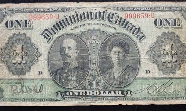 Dominion of Canada #DC-18di VG 1911 Horseblanket $1