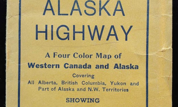 Mundy’s 1943 colour Map of Alaska Highway and Western Canada