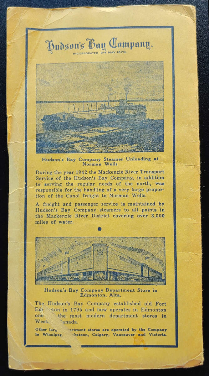 Mundy's 1943 colour Map of Alaska Highway & Western Canada