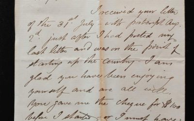 New Westminster, B.C. 28 Aug 1881 3pg Marcus Smith letter to wife