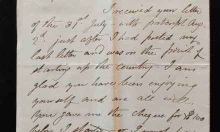 New Westminster, B.C. 28 Aug 1881 3pg Marcus Smith letter to wife
