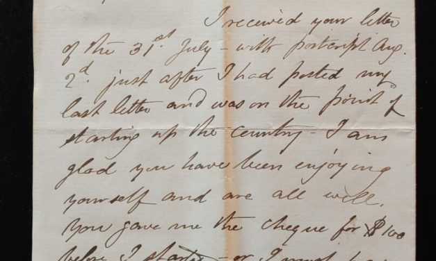 New Westminster, B.C. 28 Aug 1881 3pg Marcus Smith letter to wife