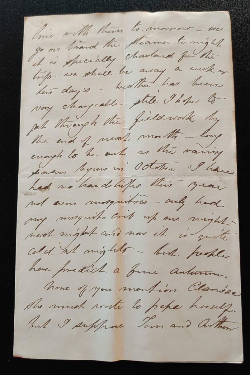 New Westminster, B.C. 28 Aug 1881 3pg Marcus Smith letter to wife